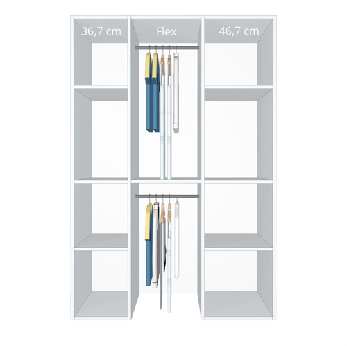 Inventar fra bredde 120 cm til 140 cm - Kitchn - Model B